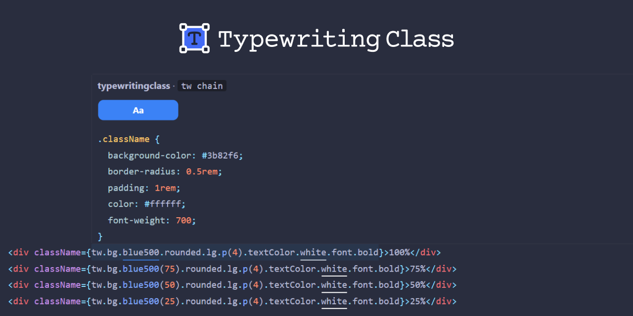 Typewriting Class VS Code extension